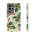Christmas Holly on a Golden Background - Impact Resistant Phone Case Samsung Galaxy S21 Ultra Glossy